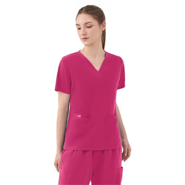 Parkley Quantum - Women's Five-Pocket AURORA V-Neck Top... from ASI 86018 Scrub Authority