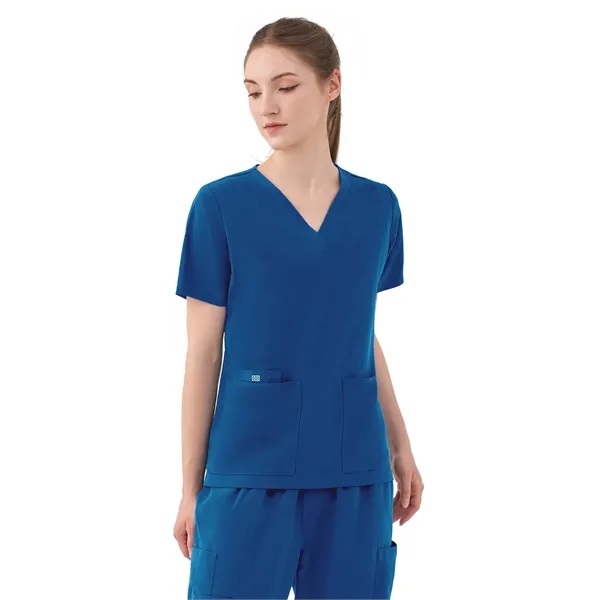 Parkley Quantum - Women's Five-Pocket AURORA V-Neck Top... from ASI 86018 Scrub Authority