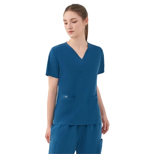 Parkley Quantum - Women's Five-Pocket AURORA V-Neck Top... from ASI 86018 Scrub Authority