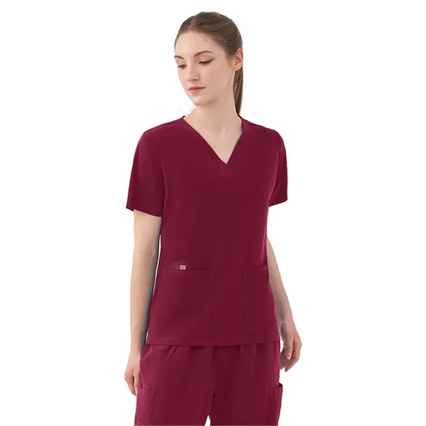 Parkley Quantum - Women's Five-Pocket AURORA V-Neck Top... from ASI 86018 Scrub Authority