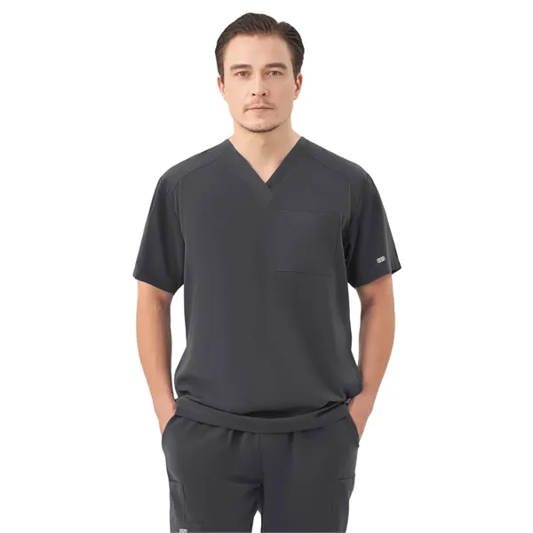 Parkley Quantum - Men's Three-Pocket RYDER V-Neck Scrub Top... from ASI 86018 Scrub Authority