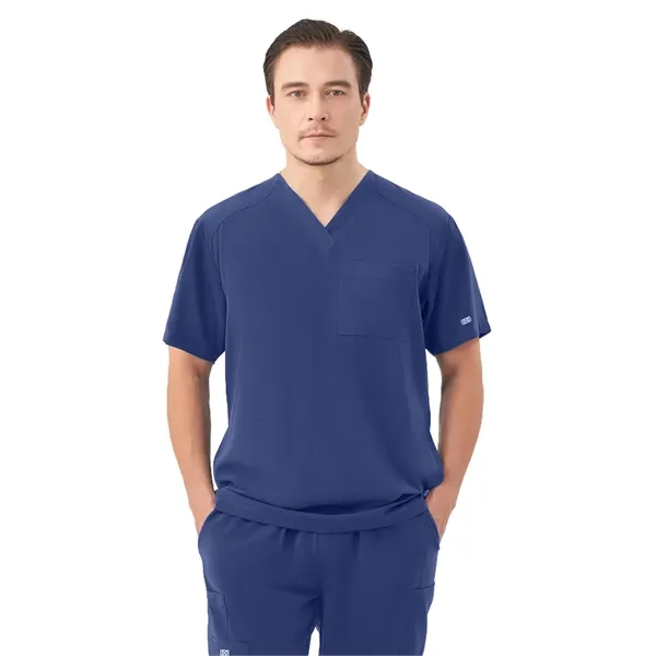 Parkley Quantum - Men's Three-Pocket RYDER V-Neck Scrub Top... from ASI 86018 Scrub Authority
