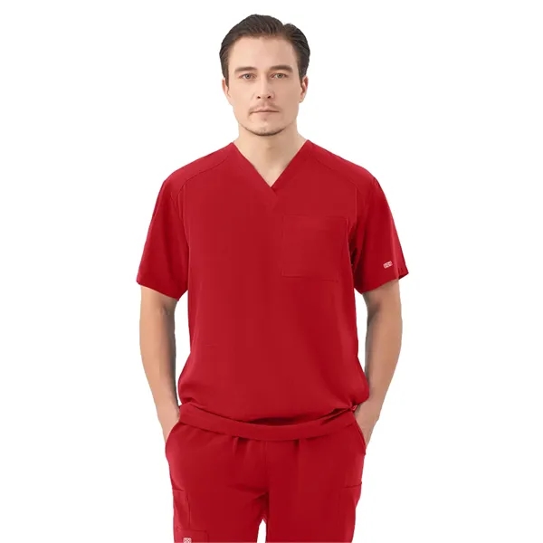 Parkley Quantum - Men's Three-Pocket RYDER V-Neck Scrub Top... from ASI 86018 Scrub Authority