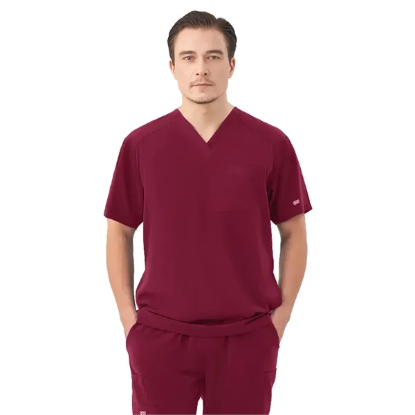 Parkley Quantum - Men's Three-Pocket RYDER V-Neck Scrub Top... from ASI 86018 Scrub Authority