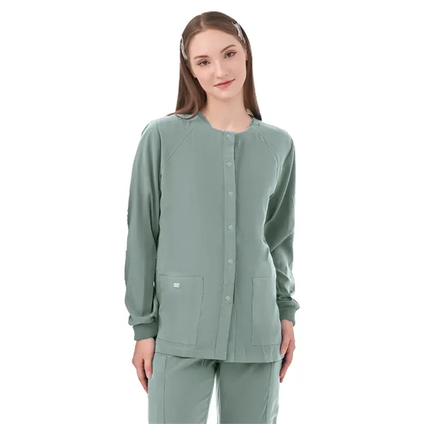Parkley Quantum - Women's Two-Pocket CELESTE Snap Front J...... from ASI 86018 Scrub Authority