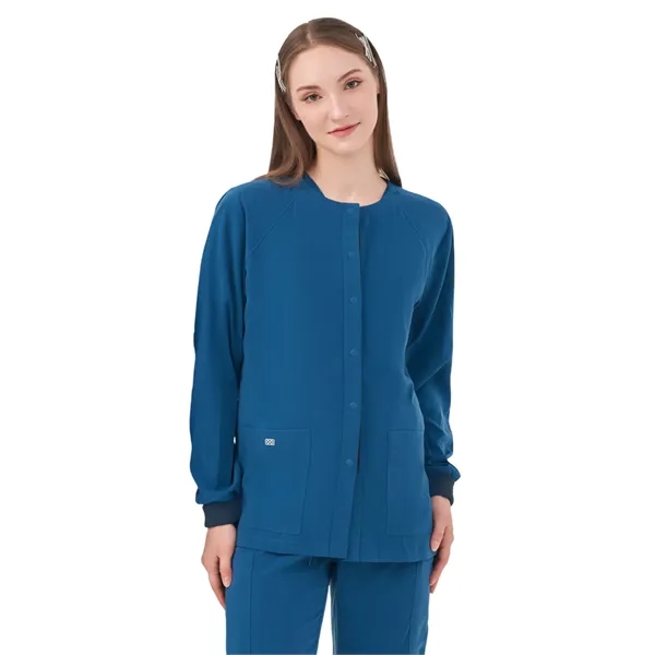 Parkley Quantum - Women's Two-Pocket CELESTE Snap Front J...... from ASI 86018 Scrub Authority
