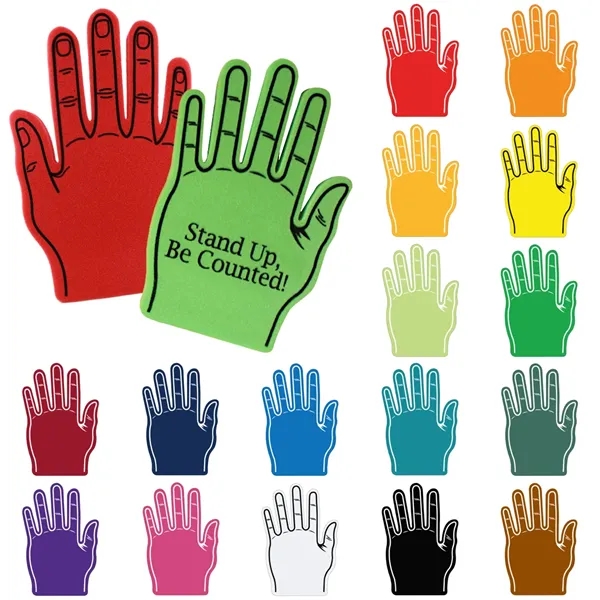 Open cell foam high five hand shape cheering novelty.... from ASI 54886 Foamworx / FoamWorx