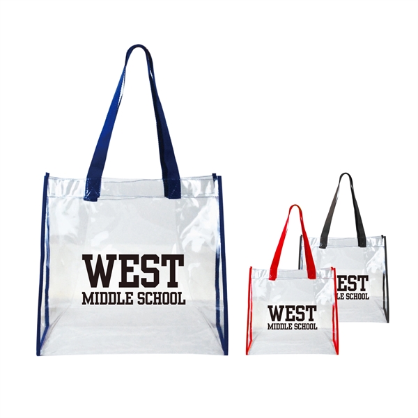 19" webbing handles Clear Tote Bag NFL Stadium Approved... from ASI 41511 Brainchild USA Inc / BrainChild Gift Club