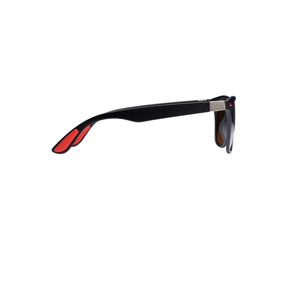 Adult-sized sunglasses with UV400 protection, metal accents, and matte finish on... from ASI 39552 BEL Promo