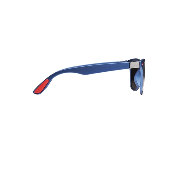 Adult-sized sunglasses with UV400 protection, metal accents, and matte finish on... from ASI 39552 BEL Promo