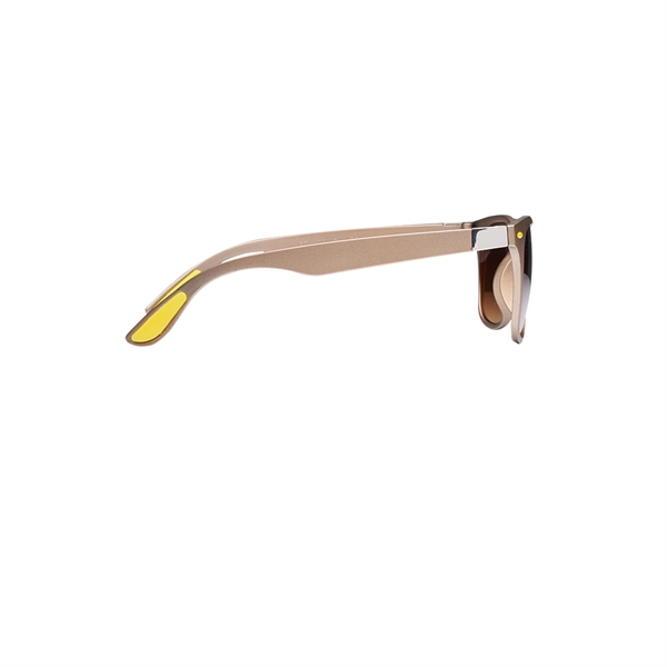 Adult-sized sunglasses with UV400 protection, metal accents, and matte finish on... from ASI 39552 BEL Promo