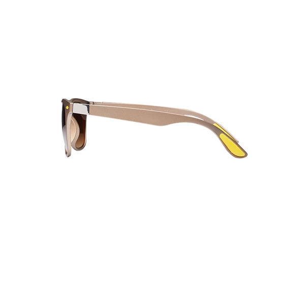 Adult-sized sunglasses with UV400 protection, metal accents, and matte finish on... from ASI 39552 BEL Promo