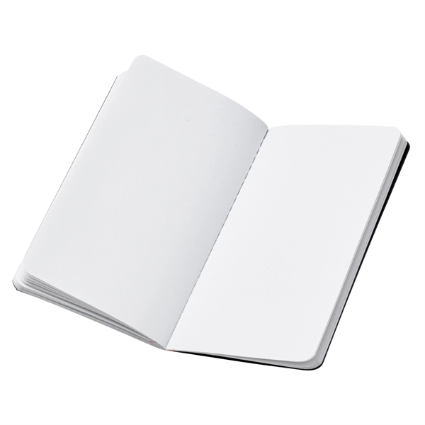 3" x 5" black mini journal with 30 unlined sheets,... from ASI 63549 Jornik Manufacturing Corp
