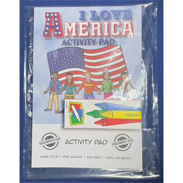 I Love America activity pad fun pack with a 4-pack of... from ASI 45815 Coloring Book Solutions / Coloring Book Solutions™