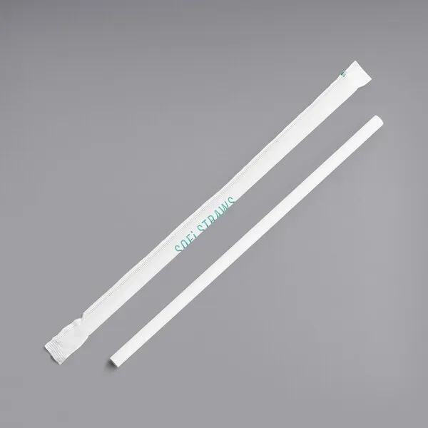 White paper 10.25" individually wrapped drinking straw.... from ASI 91880 Tranter Graphics Inc
