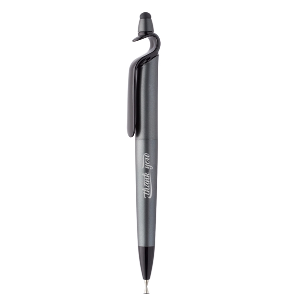 3-in-1 plastic pen with twist-action ballpoint, cell phone stand and stylus... from ASI 39552 BEL Promo
