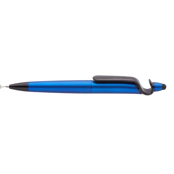 3-in-1 plastic pen with twist-action ballpoint, cell phone stand and stylus... from ASI 39552 BEL Promo