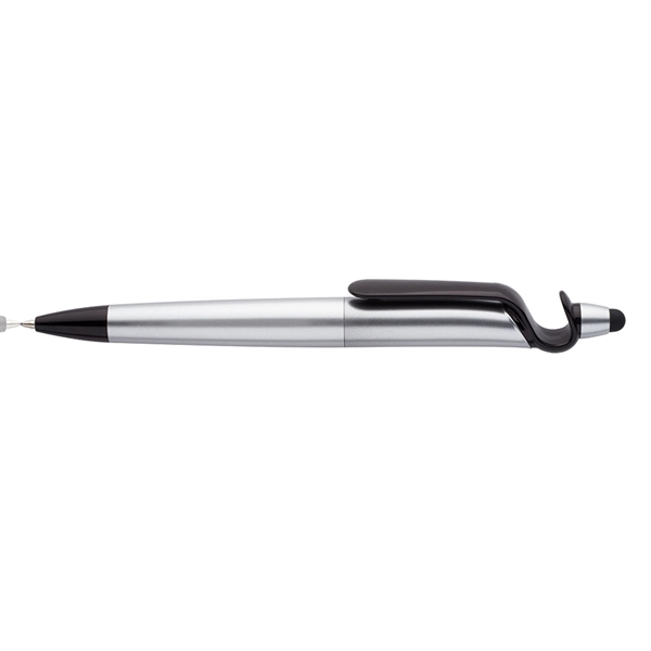 3-in-1 plastic pen with twist-action ballpoint, cell phone stand and stylus... from ASI 39552 BEL Promo