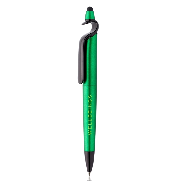 3-in-1 plastic pen with twist-action ballpoint, cell phone stand and stylus... from ASI 39552 BEL Promo