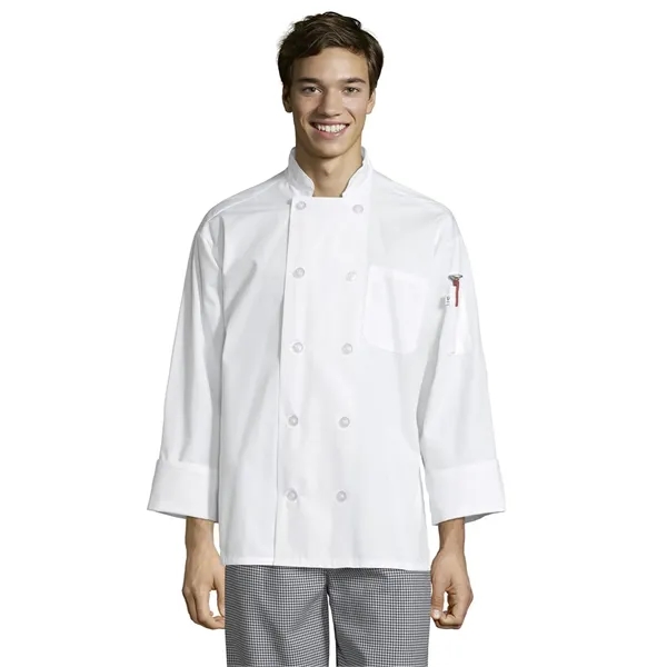 Uncommon Threads Unisex Classic Poplin Chef Coat - Colors... from ASI 86018 Scrub Authority / Uniform Stores