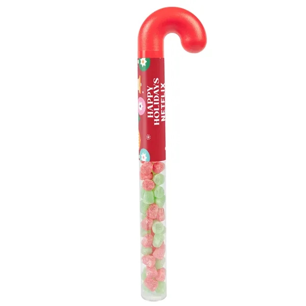 Holiday Candy Cane Tube with Christmas Spice Drops... from ASI 44900 NC Custom (CI/Lanco) / Chocolate Inn
