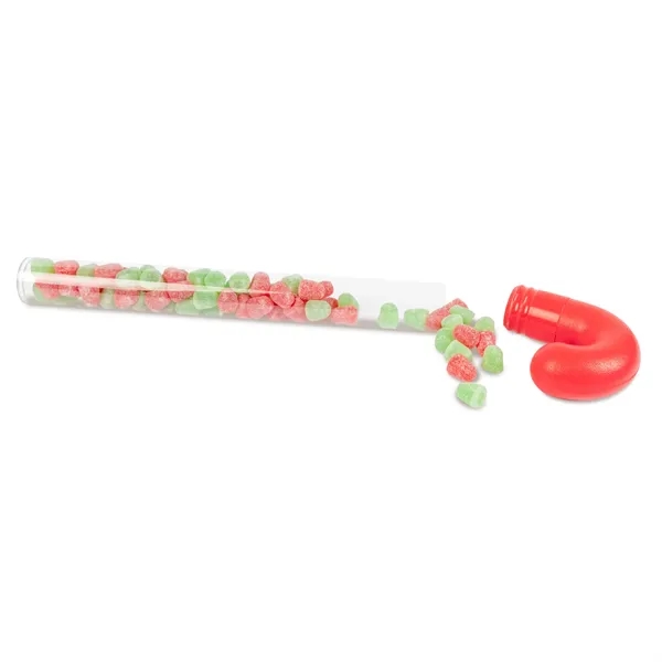 Holiday Candy Cane Tube with Christmas Spice Drops... from ASI 44900 NC Custom (CI/Lanco) / Chocolate Inn