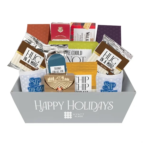 Sip and Savor Gourmet Tray with Mugs... from ASI 44900 NC Custom (CI/Lanco) / Chocolate Inn