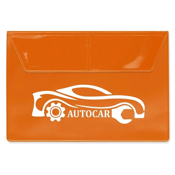 Auto owner's manual holder made of vinyl with two business card... from ASI 54040 Fey Promo