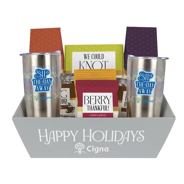 Sip and Savor Gourmet Tray with Tumblers- Small... from ASI 44900 NC Custom (CI/Lanco) / Chocolate Inn