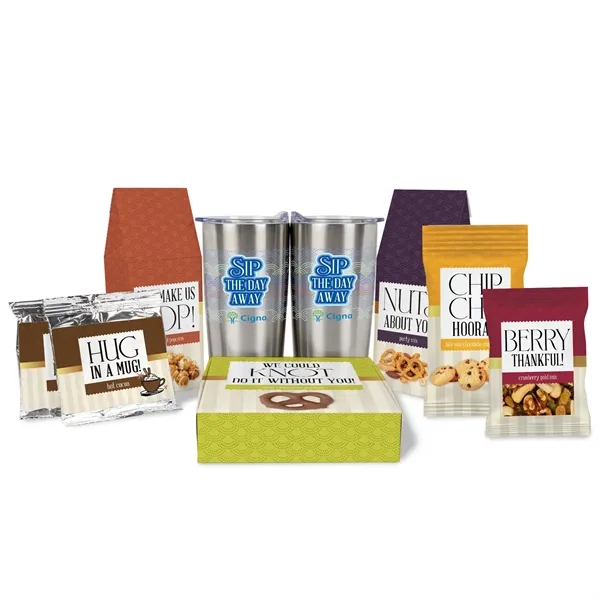 Sip and Savor Gourmet Tray with Tumblers- Small... from ASI 44900 NC Custom (CI/Lanco) / Chocolate Inn