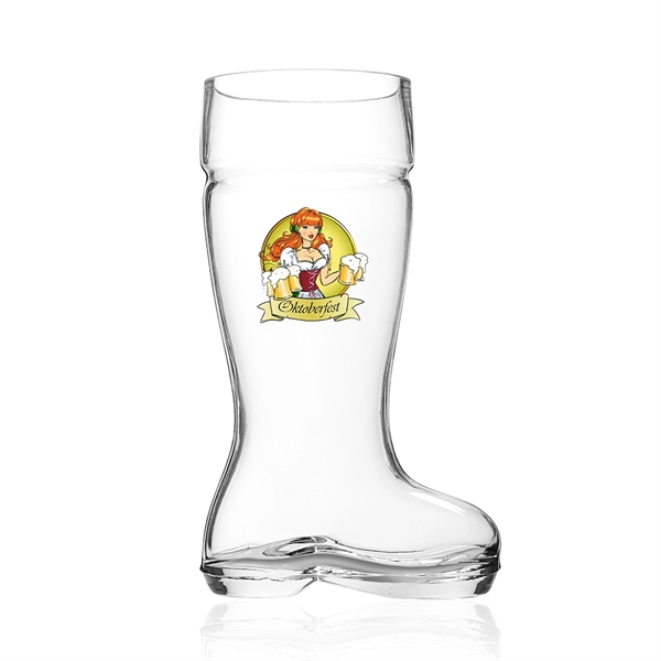 44 oz. boot shaped beer glass; measures 10"H x 4"W x... from ASI 39552 BEL Promo