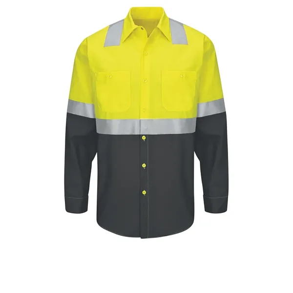 Red Kap Hi-Visibility - Men's Long Sleve Ripstop Work Shirt... from ASI 86018 Scrub Authority