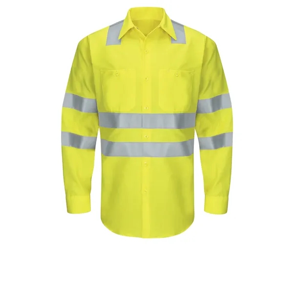 Red Kap Hi-Visibility - Men's Long Sleve Ripstop Work Shirt... from ASI 86018 Scrub Authority