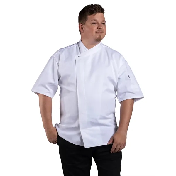 Uncommon Threads Unisex Calypso Pro Vent Chef Coat - Black... from ASI 86018 Scrub Authority / Uniform Stores