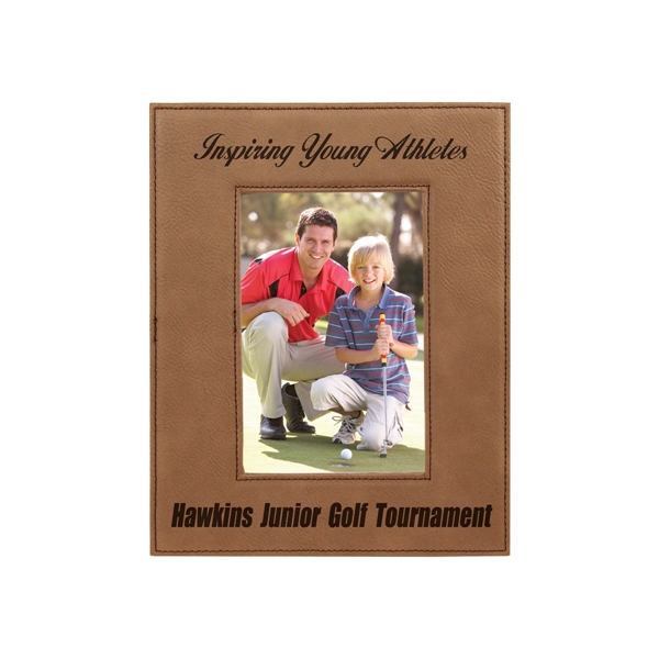 6 3/4" x 8 3/4" x 3/8" dark brown leatherette photo... from ASI 74601 Calico