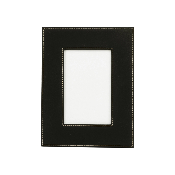 6 3/4" x 8 3/4" x 3/8" black leatherette photo frame... from ASI 74601 Calico