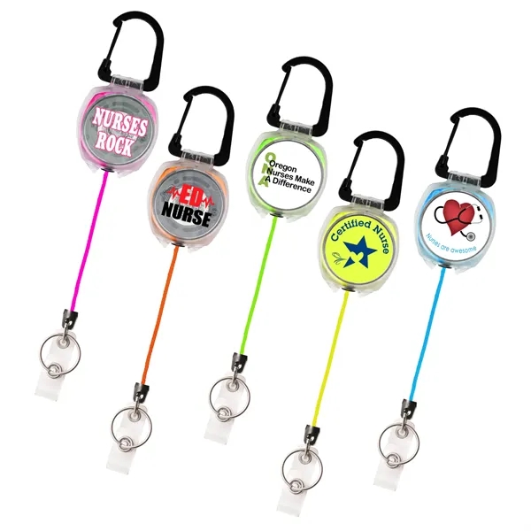 Sidekick features a metal carabiner, vinyl strap for I.D. badges and... from ASI 64635 KEY-BAK Promotional Products
