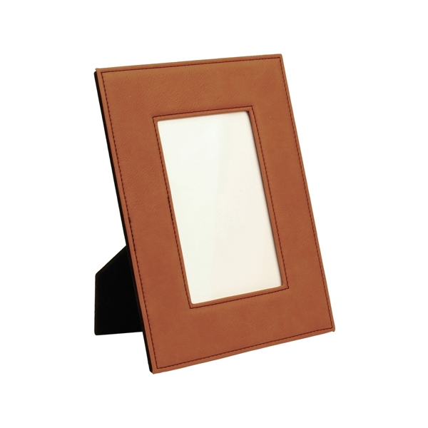 6 3/4" x 8 3/4" x 3/8" rawhide leatherette photo frame... from ASI 74601 Calico