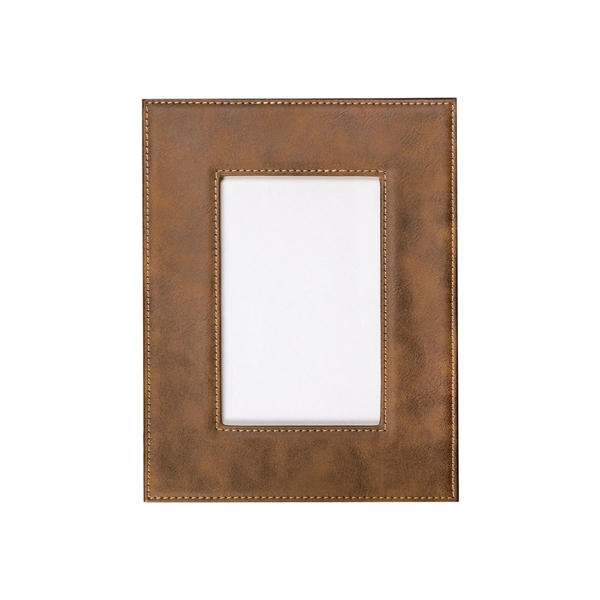 6 3/4" x 8 3/4" x 3/8" rustic leatherette photo frame... from ASI 74601 Calico