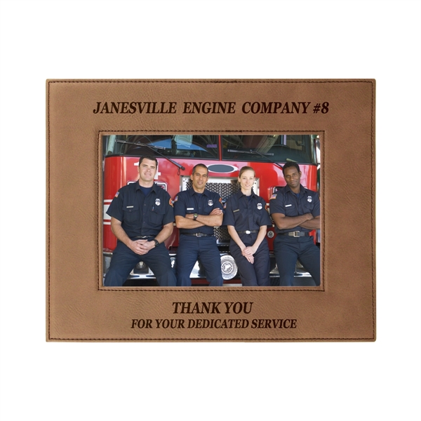 7 3/4" x 9 3/4" x 3/8" dark brown leatherette photo... from ASI 74601 Calico