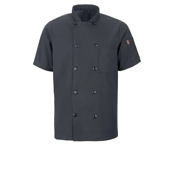 Red Kap Men's Short Sleeve Chef Coat With Oilblok and Mimix... from ASI 86018 Scrub Authority