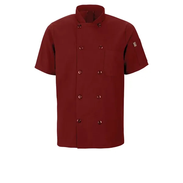 Red Kap Men's Short Sleeve Chef Coat With Oilblok and Mimix... from ASI 86018 Scrub Authority