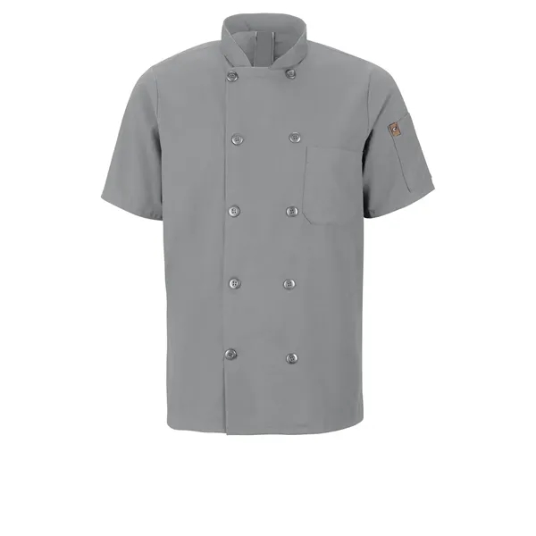 Red Kap Men's Short Sleeve Chef Coat With Oilblok and Mimix... from ASI 86018 Scrub Authority