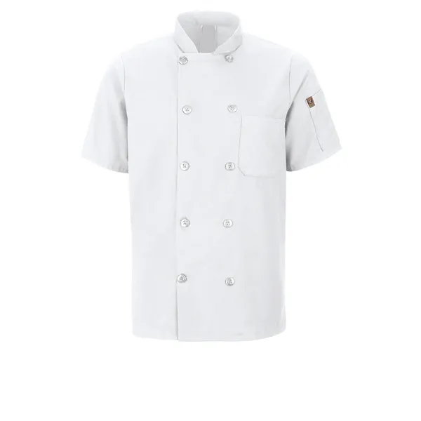 Red Kap Men's Short Sleeve Chef Coat With Oilblok and Mimix... from ASI 86018 Scrub Authority