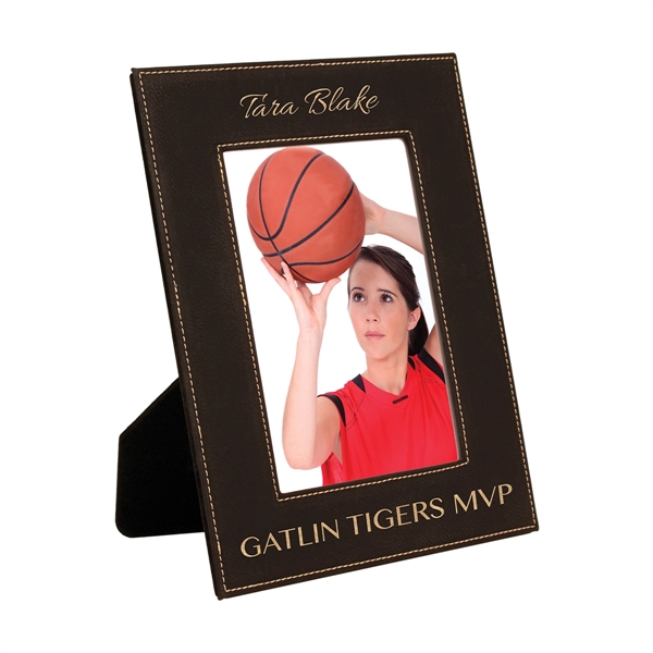 7 3/4" x 9 3/4" x 3/8" black leatherette photo frame... from ASI 74601 Calico