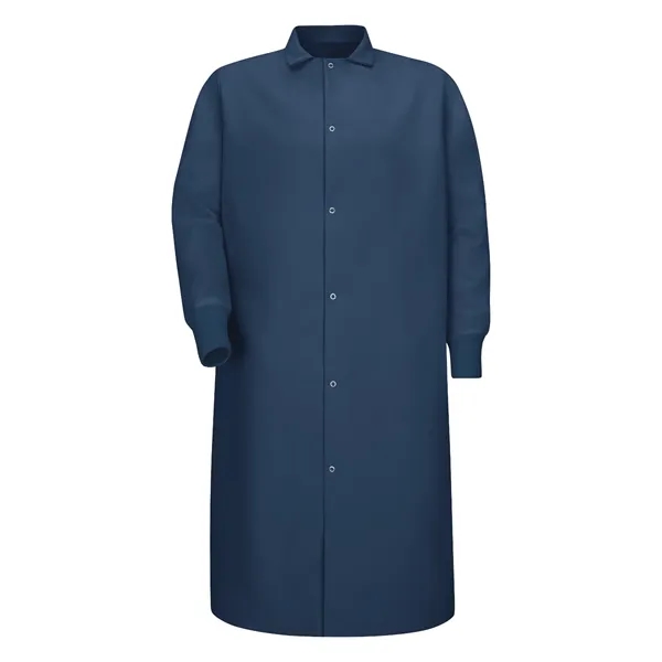 Red Kap Gripper-Front Pocketless Butcher Coat with Knit Cuffs... from ASI 86018 Scrub Authority / Uniform Stores