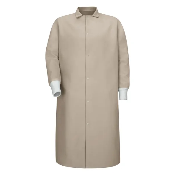 Red Kap Gripper-Front Pocketless Butcher Coat with Knit Cuffs... from ASI 86018 Scrub Authority / Uniform Stores