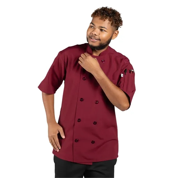 Uncommon Threads Unisex Delray Pro Vent Chef Coat - Black... from ASI 86018 Scrub Authority / Uniform Stores