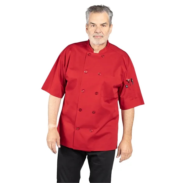 Uncommon Threads Unisex Delray Pro Vent Chef Coat - Black... from ASI 86018 Scrub Authority / Uniform Stores