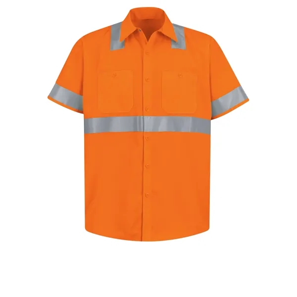 Red Kap Hi-Visibility - Men's Short Sleeve Work Shirt... from ASI 86018 Scrub Authority / Uniform Stores
